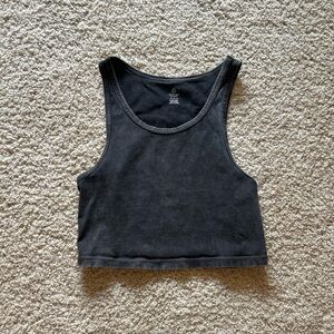 Dark Gray Aerie Cropped Tank